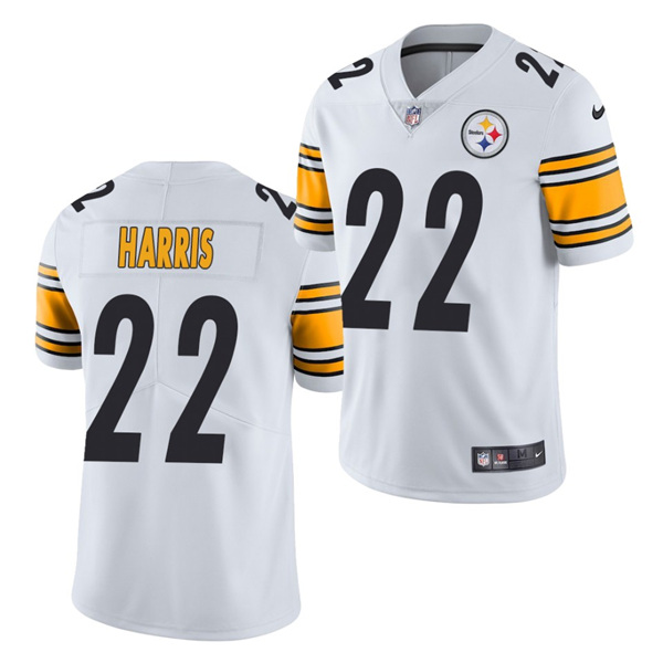 Men's Pittsburgh Steelers #22 Najee Harris White NFL 2021 Draft Vapor Untouchable Limited Stitched Jersey Men's Pittsburgh Steelers #22 Najee Harris White NFL 2021 Draft Vapor Untouchable Limited Stitched Jersey